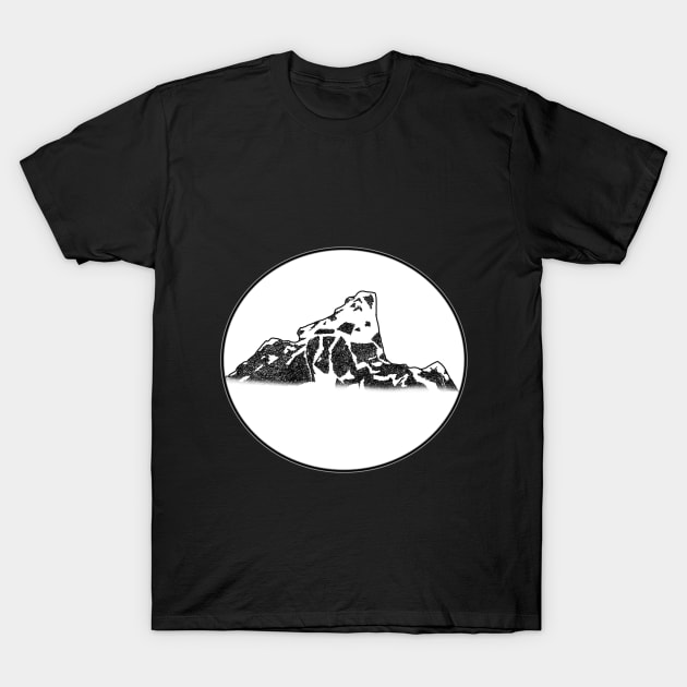 Mountain sketch T-Shirt by TheStrangeShop ♥♦♣♠